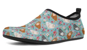 Maine Coon Cat Flower Aqua Barefoot Shoes