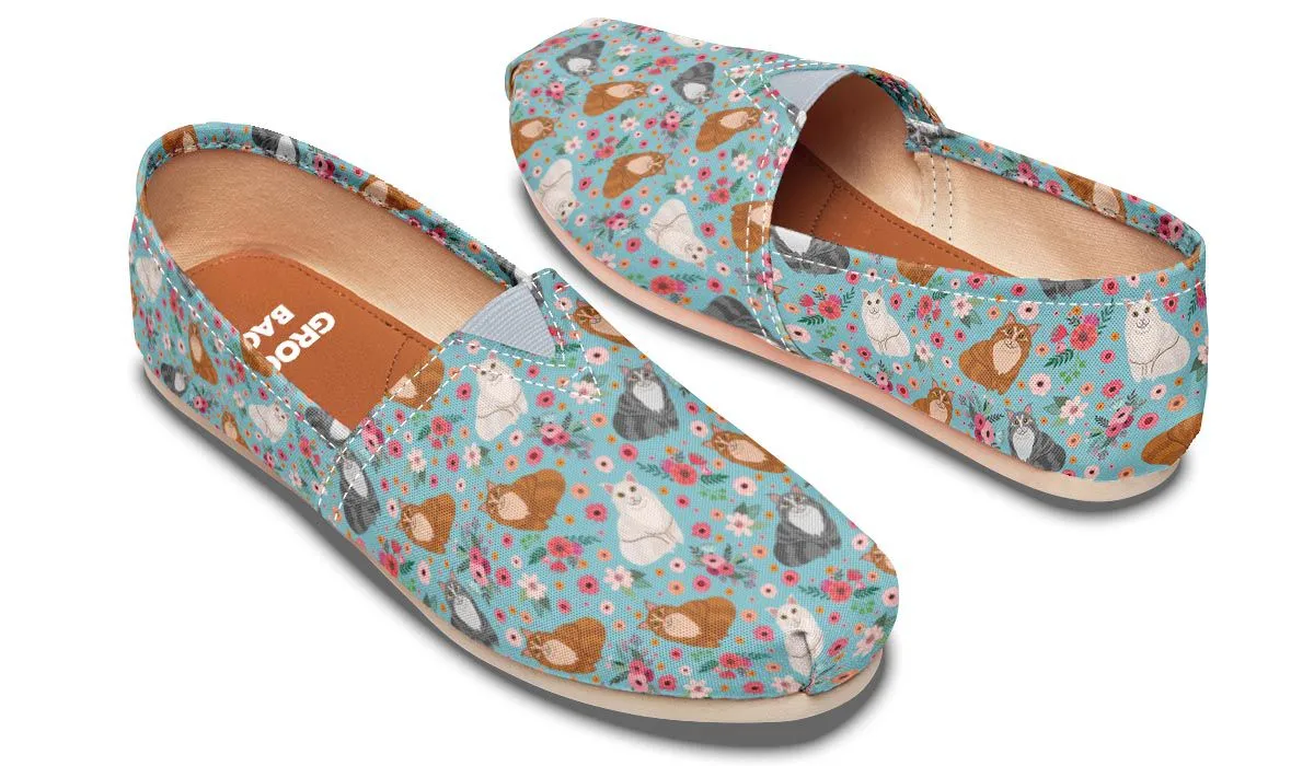 Maine Coon Cat Flower Casual Shoes