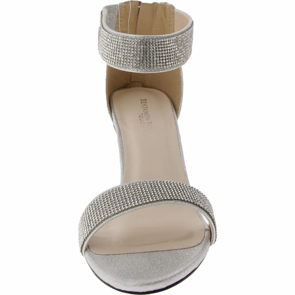 Marley Womens Rhinestone Metallic Ankle Strap