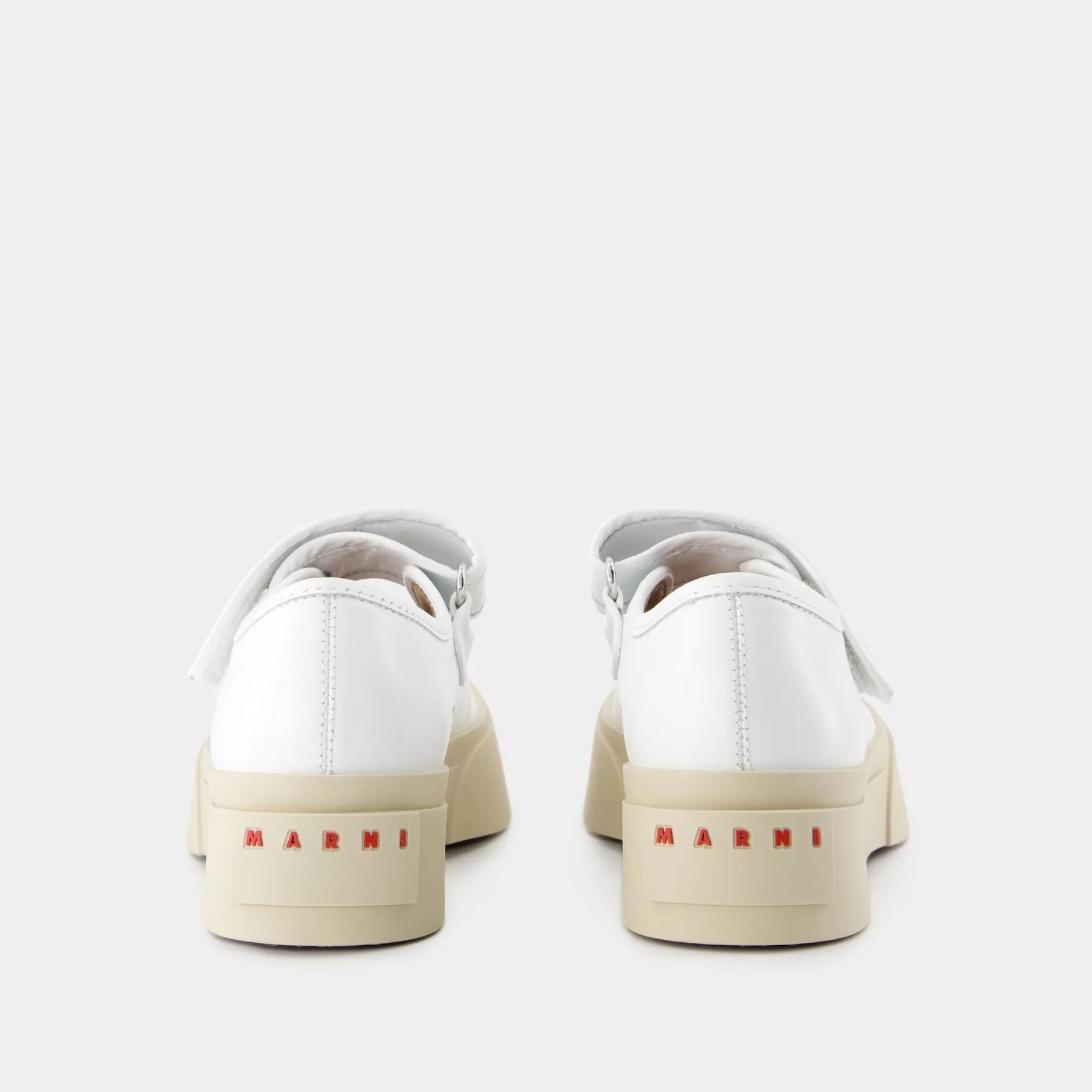 Mary Jane Sneakers - Marni - Leather - White