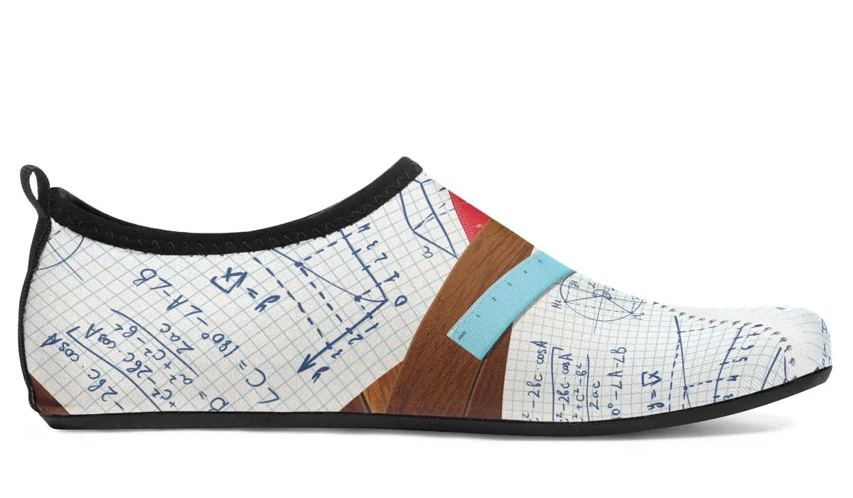 Math Notes Aqua Barefoot Shoes