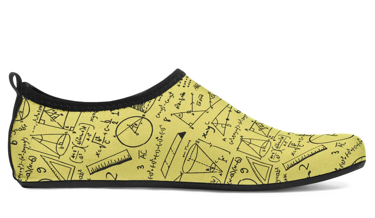 Math Pattern Aqua Barefoot Shoes