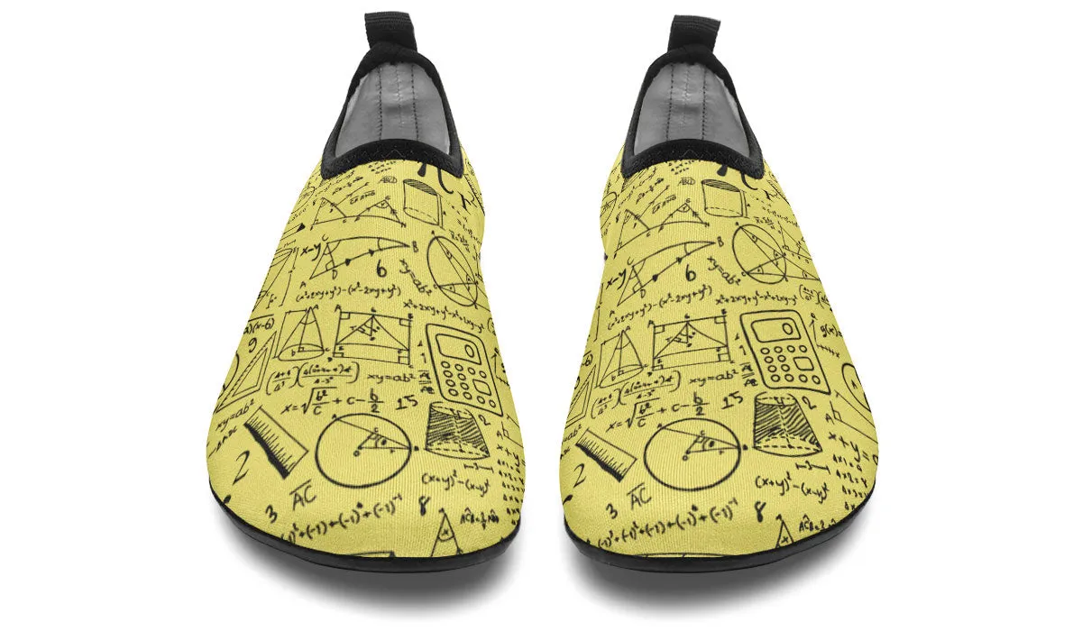 Math Pattern Aqua Barefoot Shoes