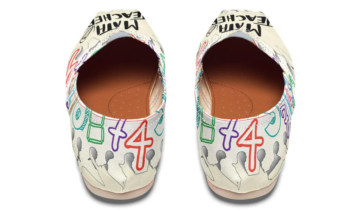 Math Teacher Paper Casual Shoes