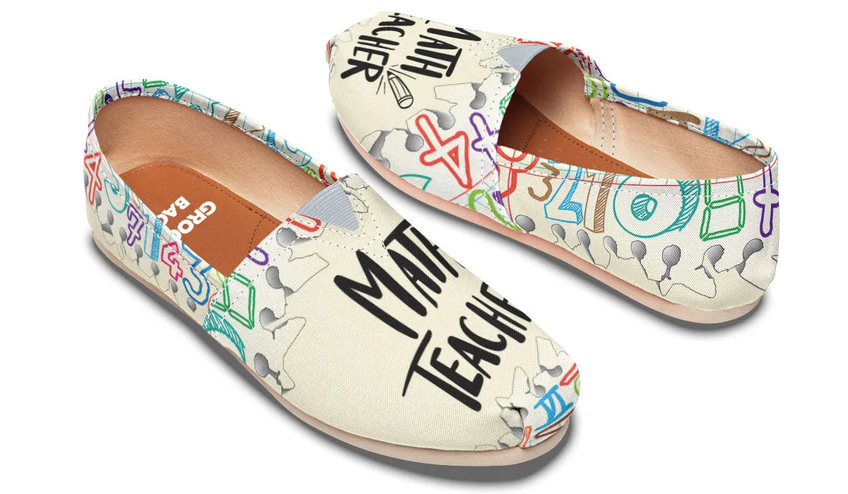 Math Teacher Paper Casual Shoes