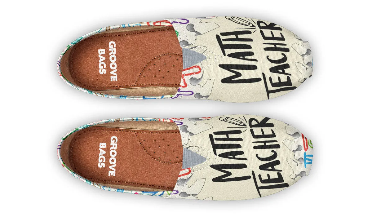 Math Teacher Paper Casual Shoes