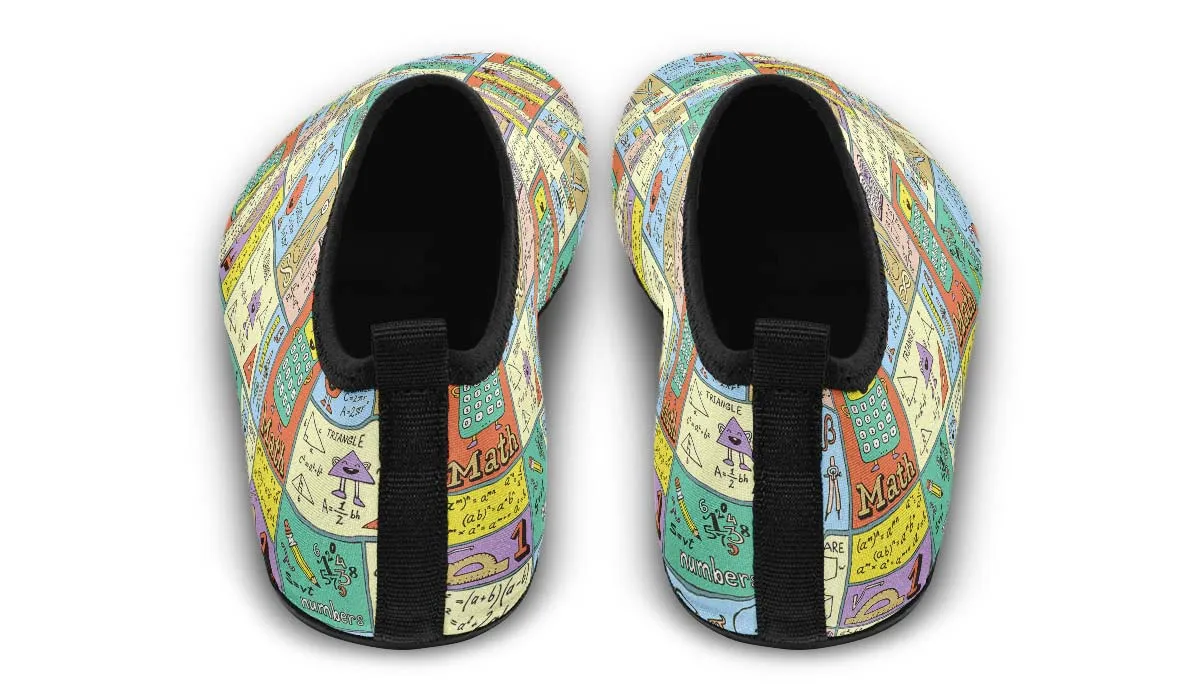 Mathematics Doodle Aqua Barefoot Shoes
