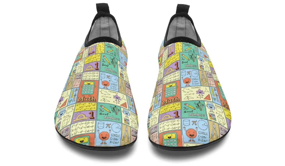 Mathematics Doodle Aqua Barefoot Shoes