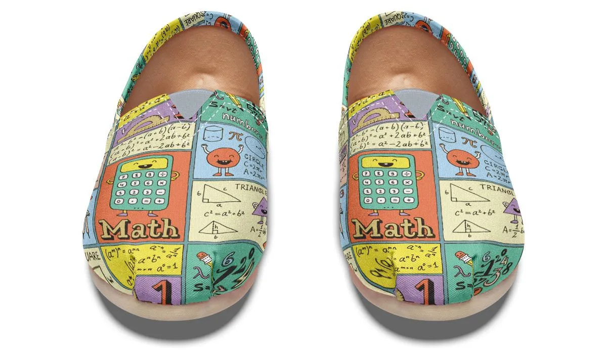 Mathematics Doodle Casual Shoes