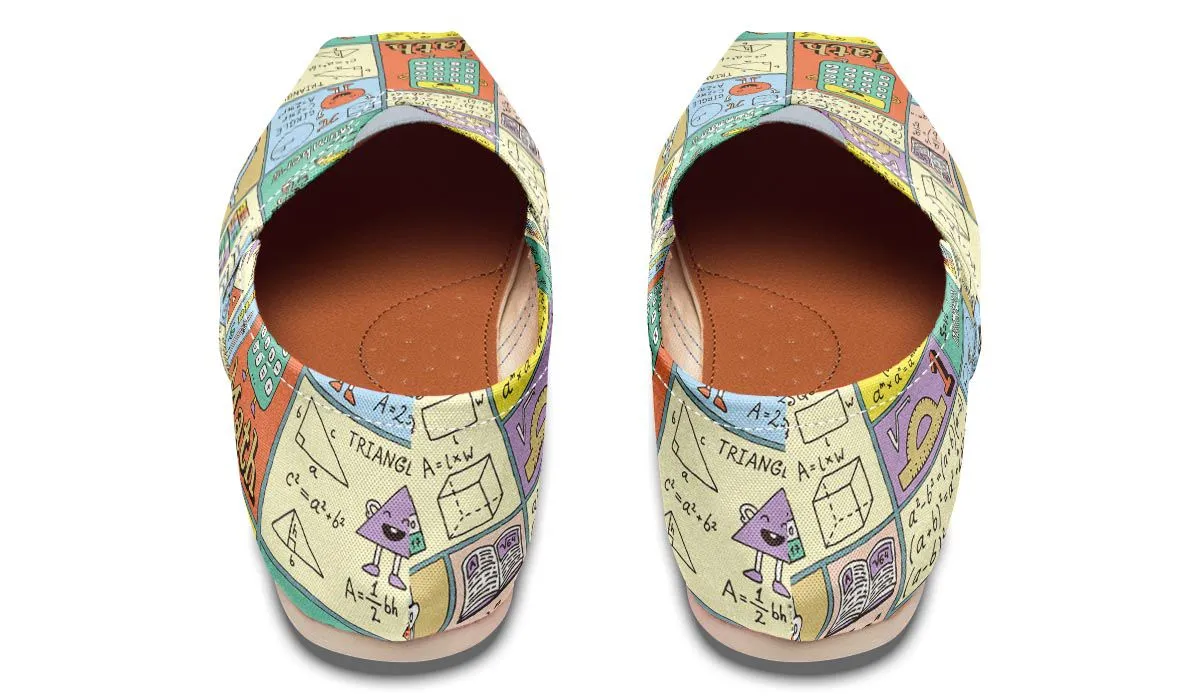 Mathematics Doodle Casual Shoes