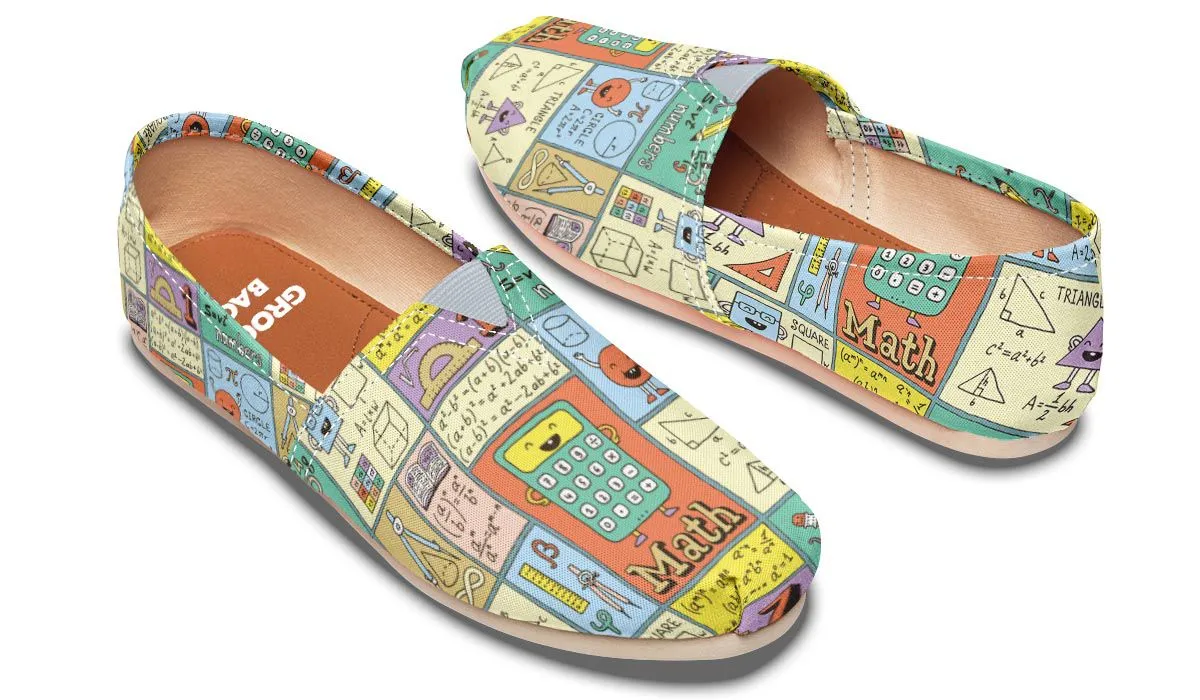 Mathematics Doodle Casual Shoes