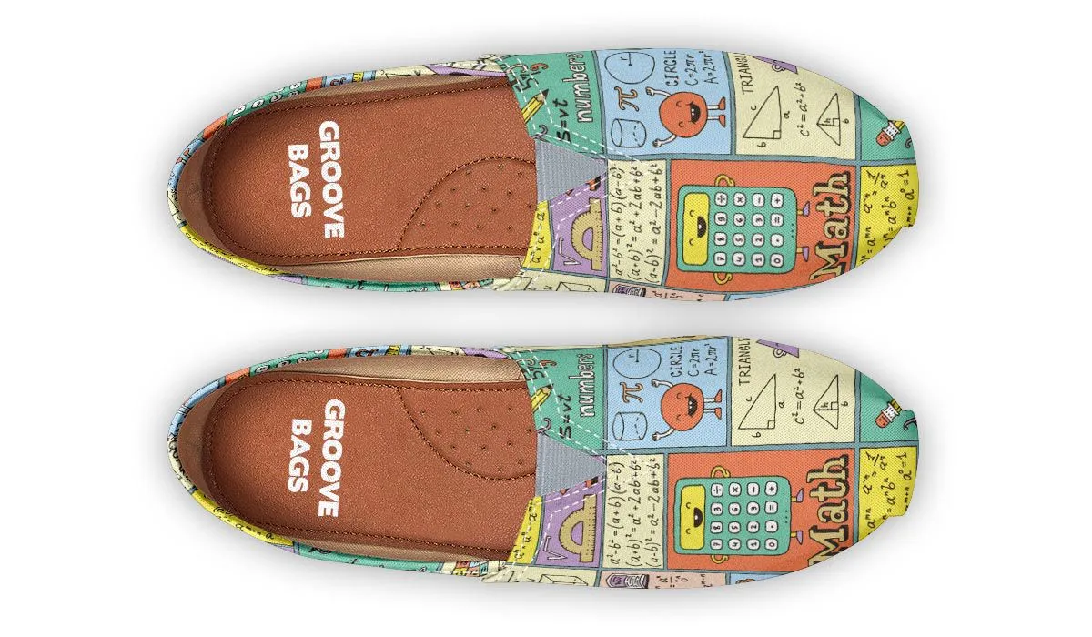 Mathematics Doodle Casual Shoes