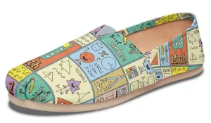 Mathematics Doodle Casual Shoes