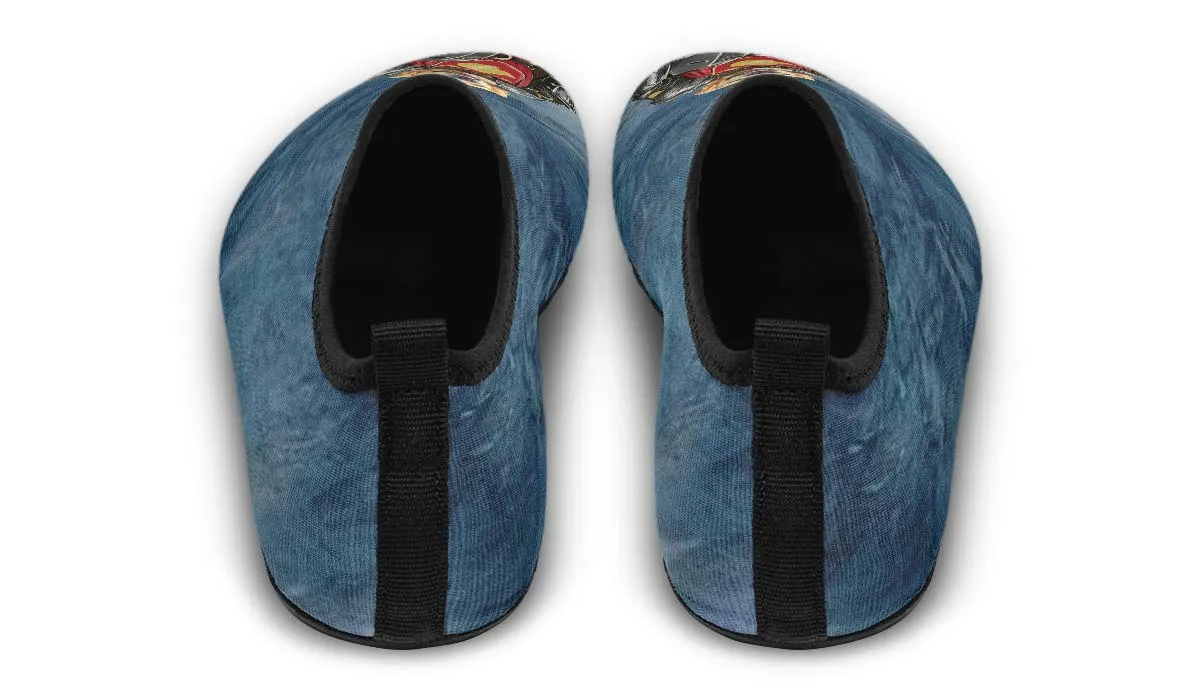 Medieval Golden Retriever Portrait Aqua Barefoot Shoes