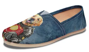Medieval Golden Retriever Portrait Casual Shoes