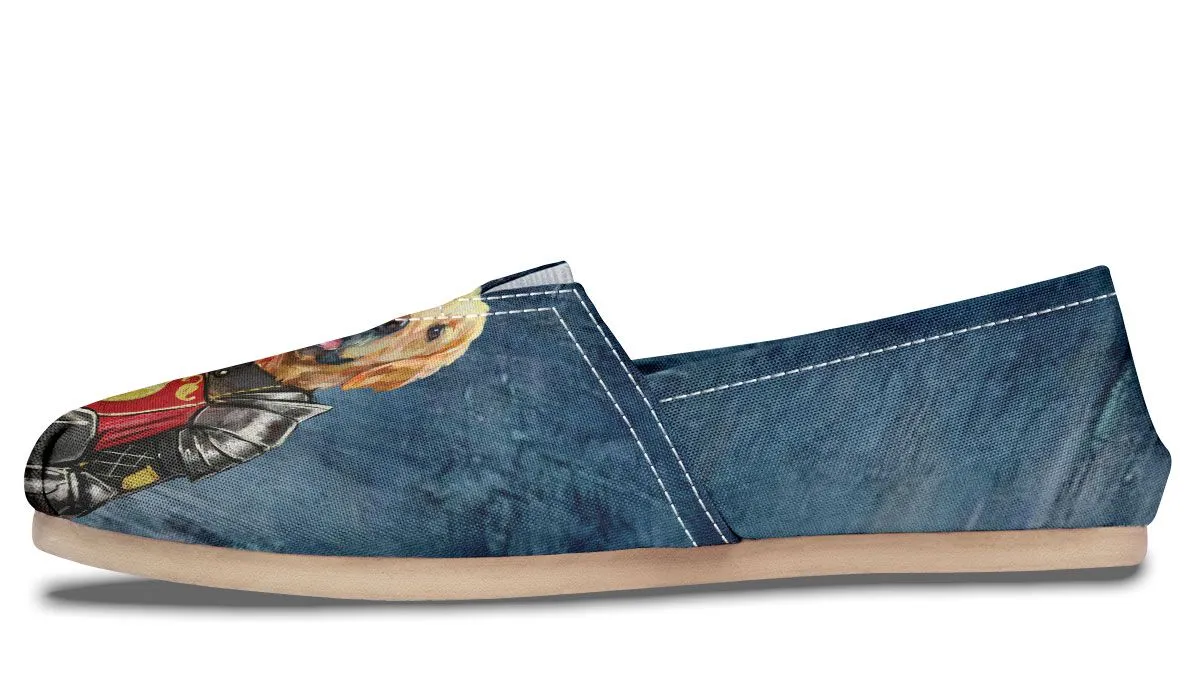 Medieval Golden Retriever Portrait Casual Shoes