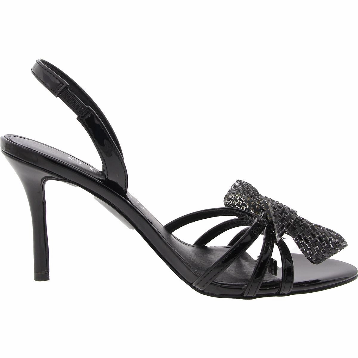 Merle Womens Bow Faux Leather Heels