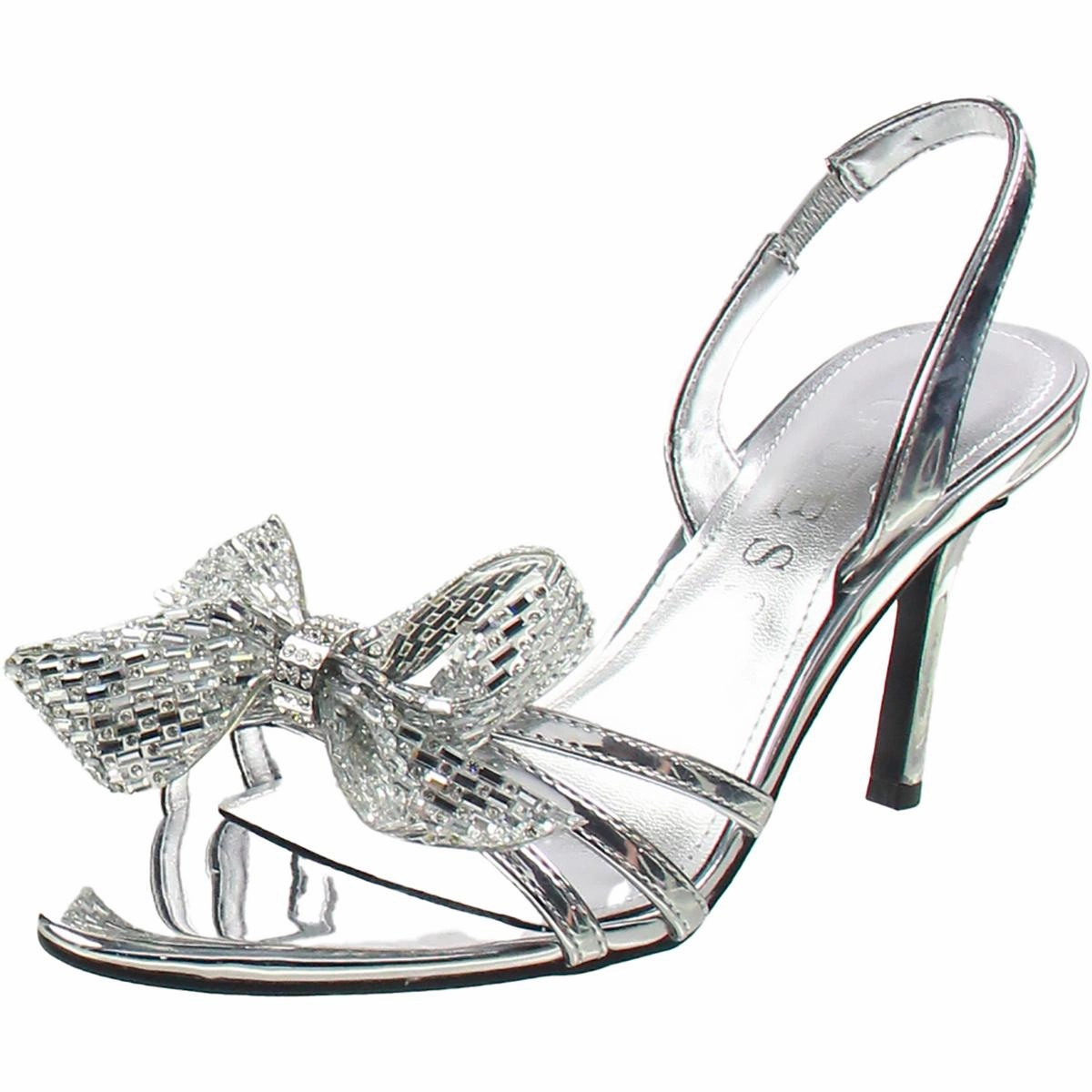 Merle Womens Bow Faux Leather Heels