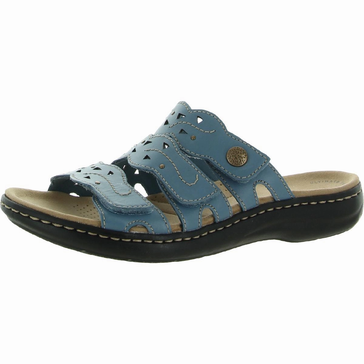 Merliah Karli Womens Leather Slip On Strappy Sandals
