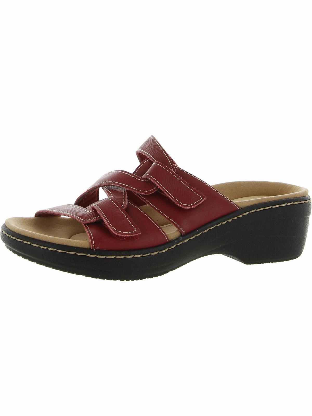Merliah Karli Womens Leather Slip On Strappy Sandals