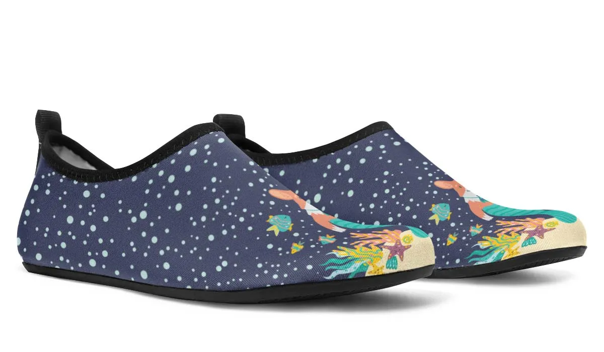 Mermaid Corgi Aqua Barefoot Shoes