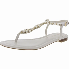 MFFIESTY Womens Jeweled Manmade Slingback Sandals