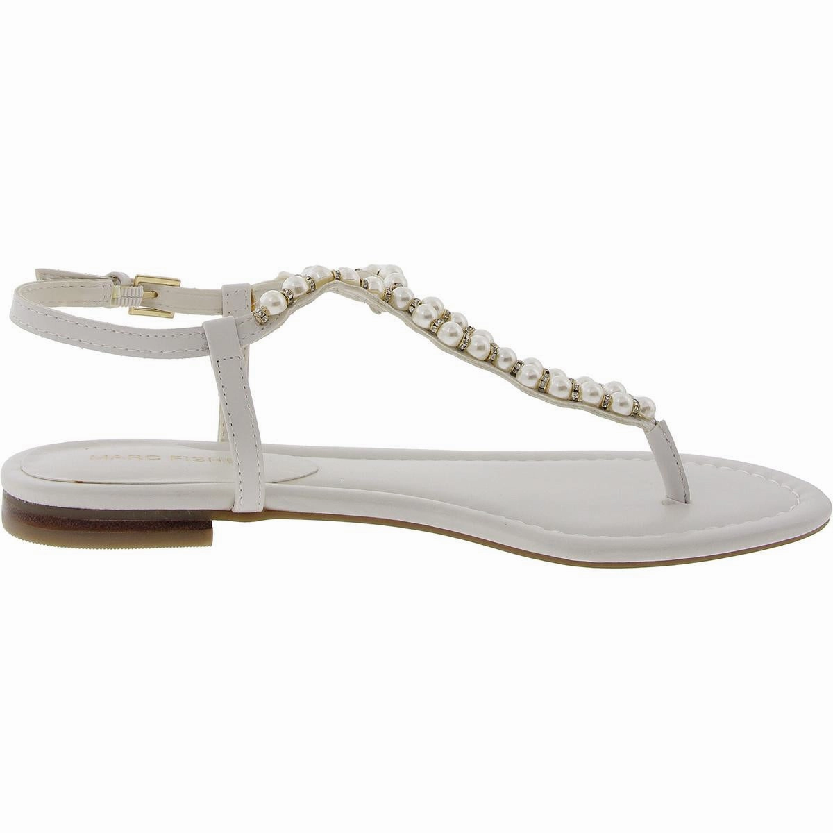 MFFIESTY Womens Jeweled Manmade Slingback Sandals