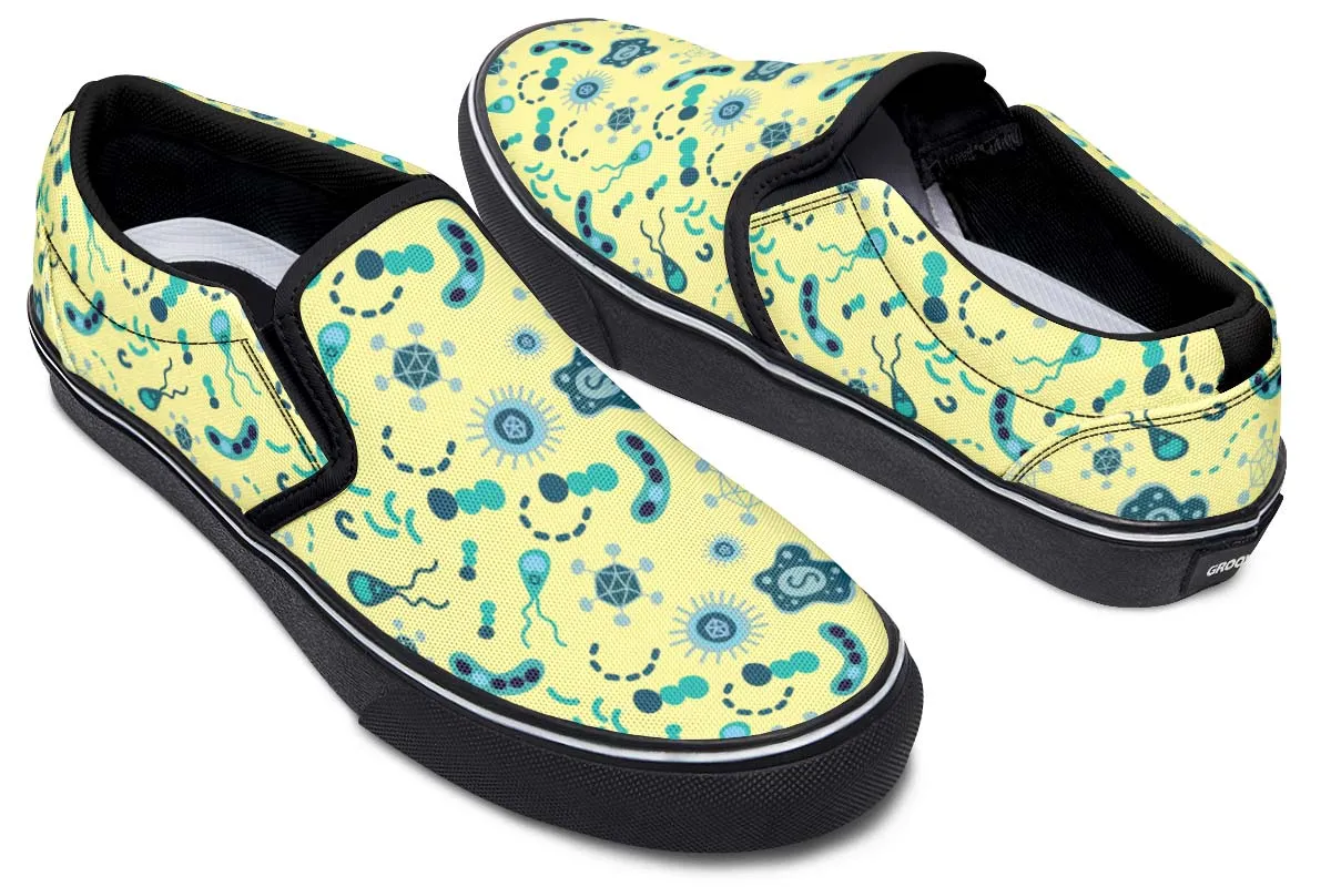 Microbiology Pattern Slip-On Shoes
