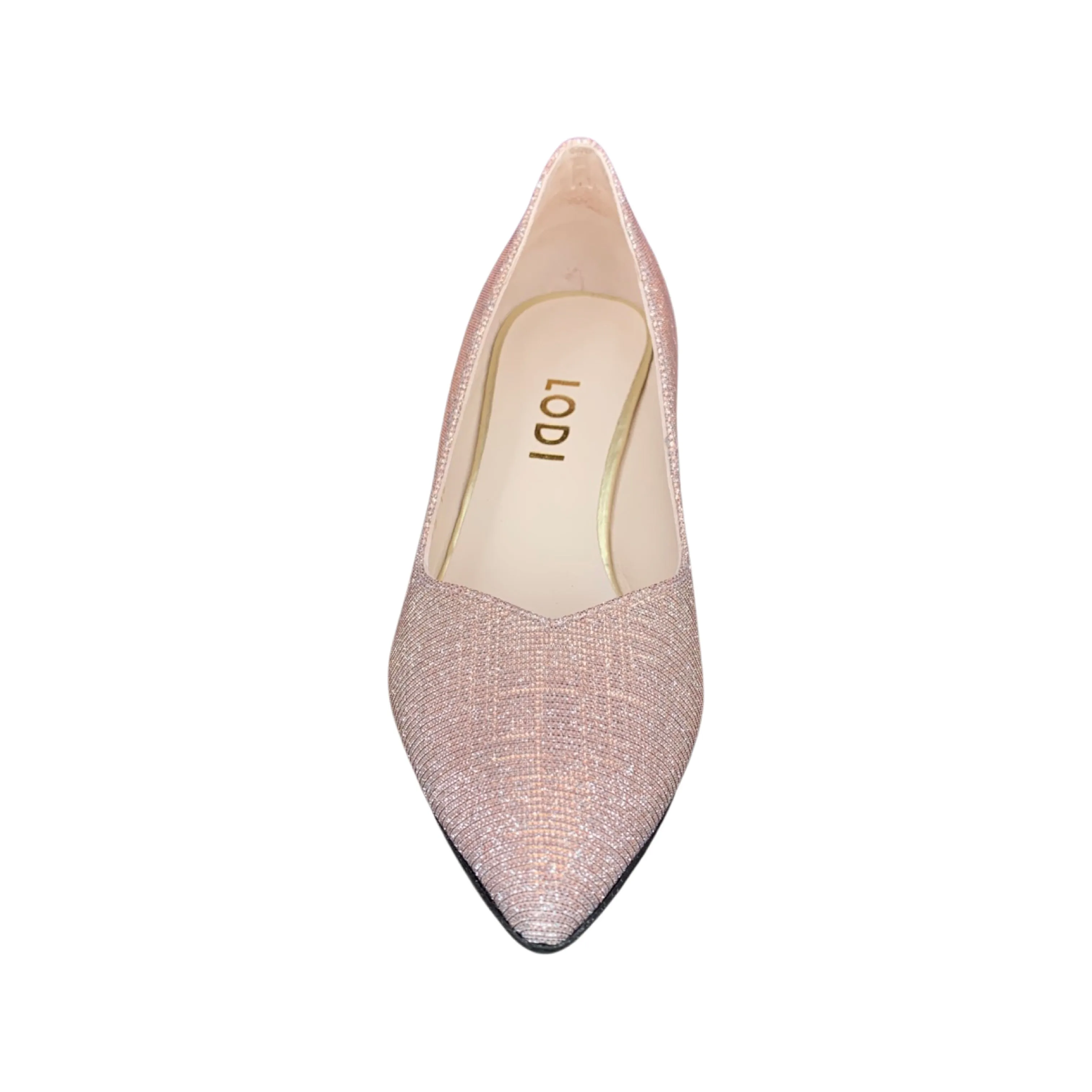Mili Te Pink Shimmer Block Heel Pump