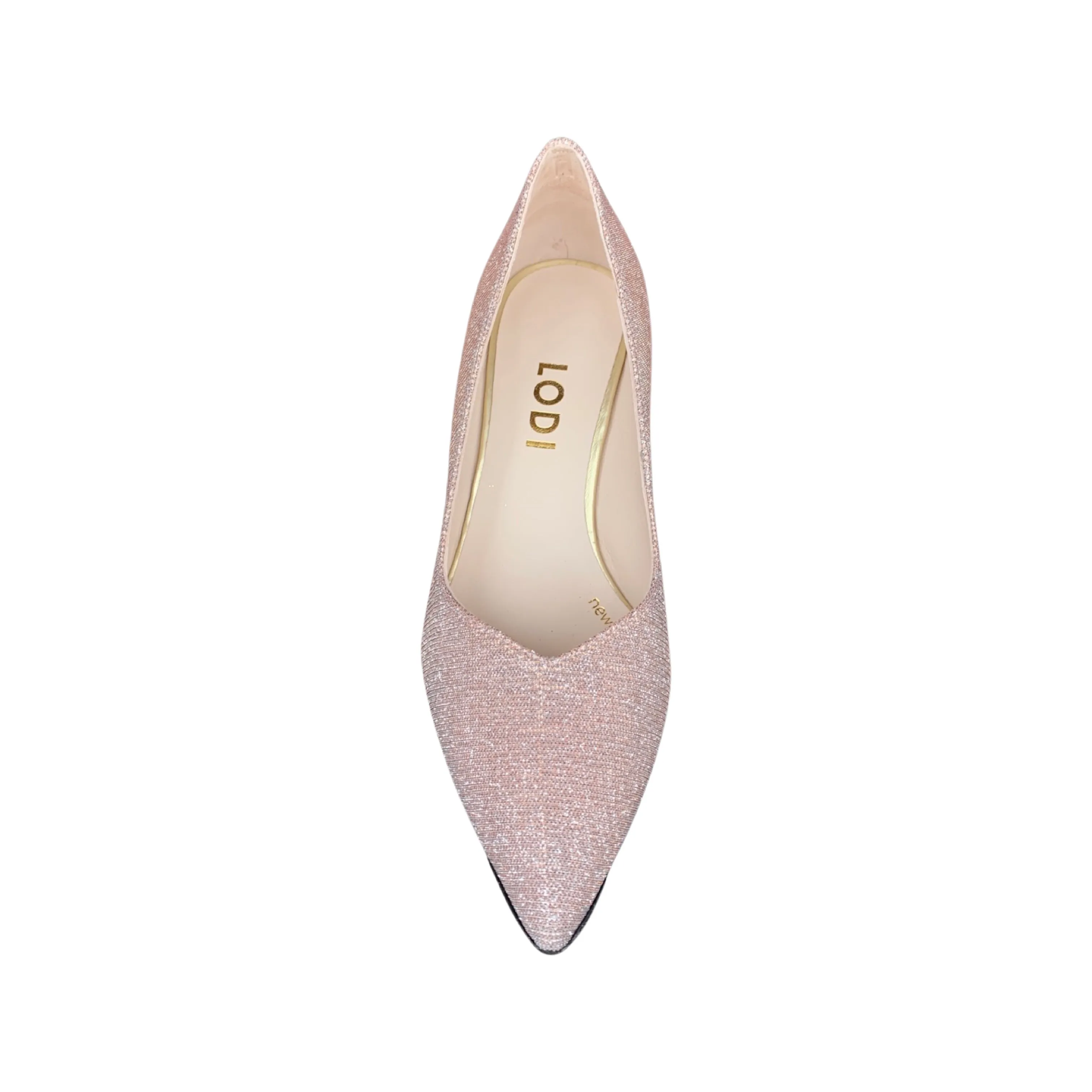 Mili Te Pink Shimmer Block Heel Pump