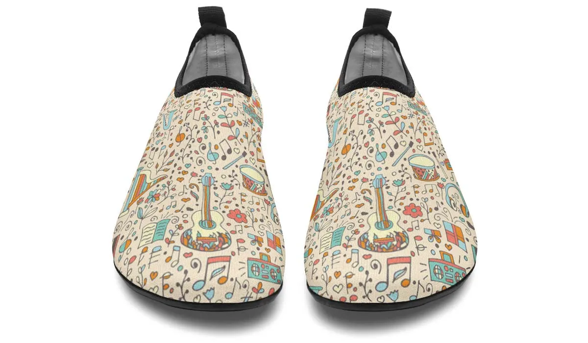 Music Doodle Aqua Barefoot Shoes