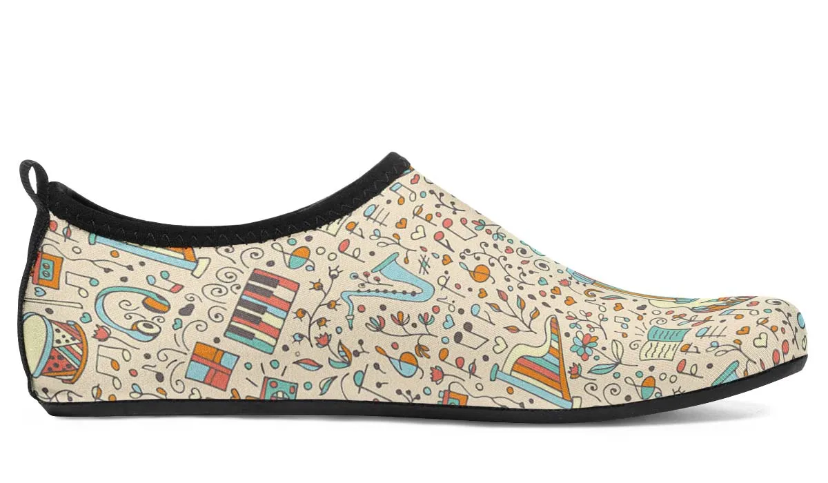 Music Doodle Aqua Barefoot Shoes