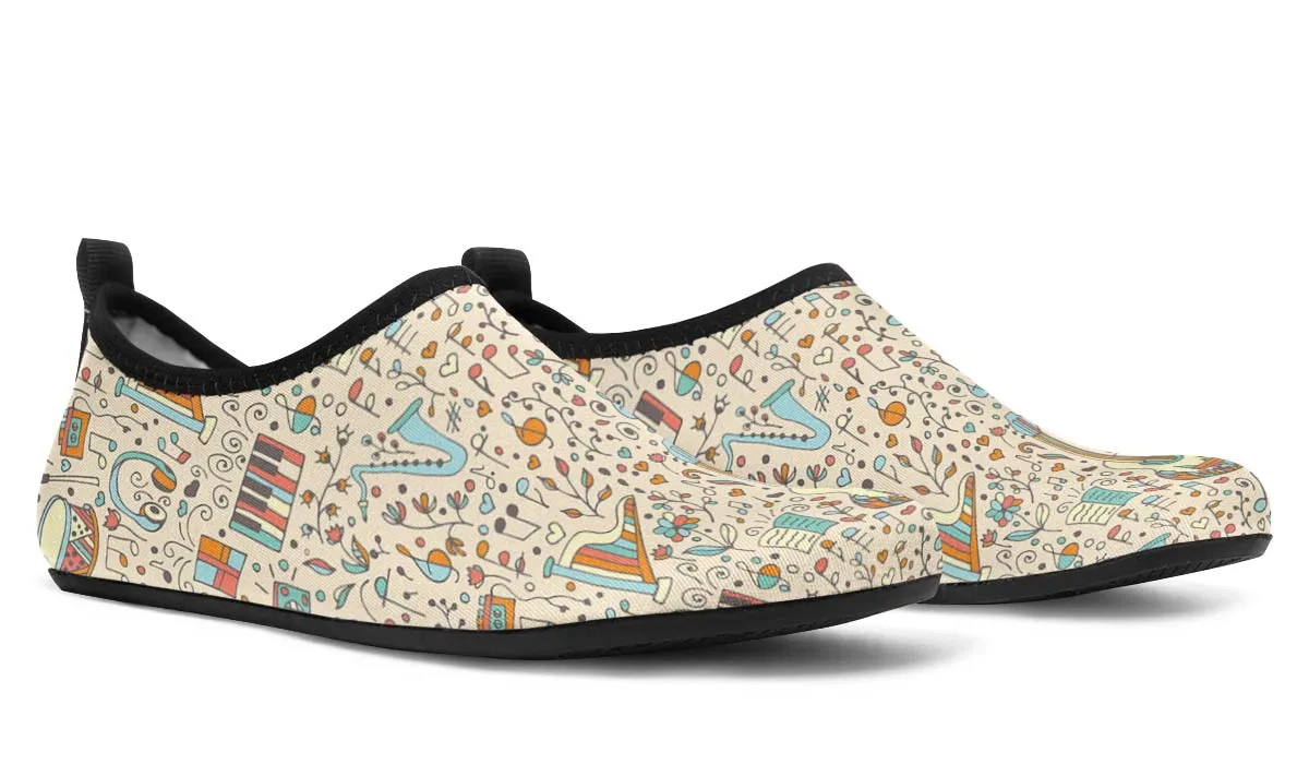 Music Doodle Aqua Barefoot Shoes