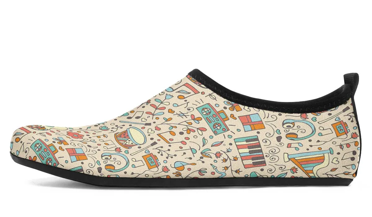 Music Doodle Aqua Barefoot Shoes
