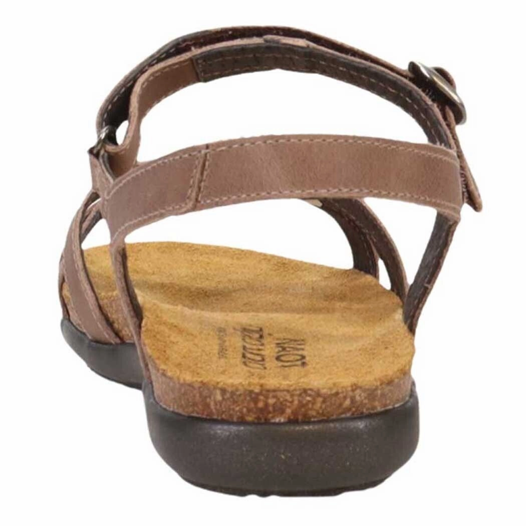 Naot Patricia 7411-EE6 Strappy Women's 10 Oily Bark Nubuck Slip On Sandal FZP133 (Brown,10)
