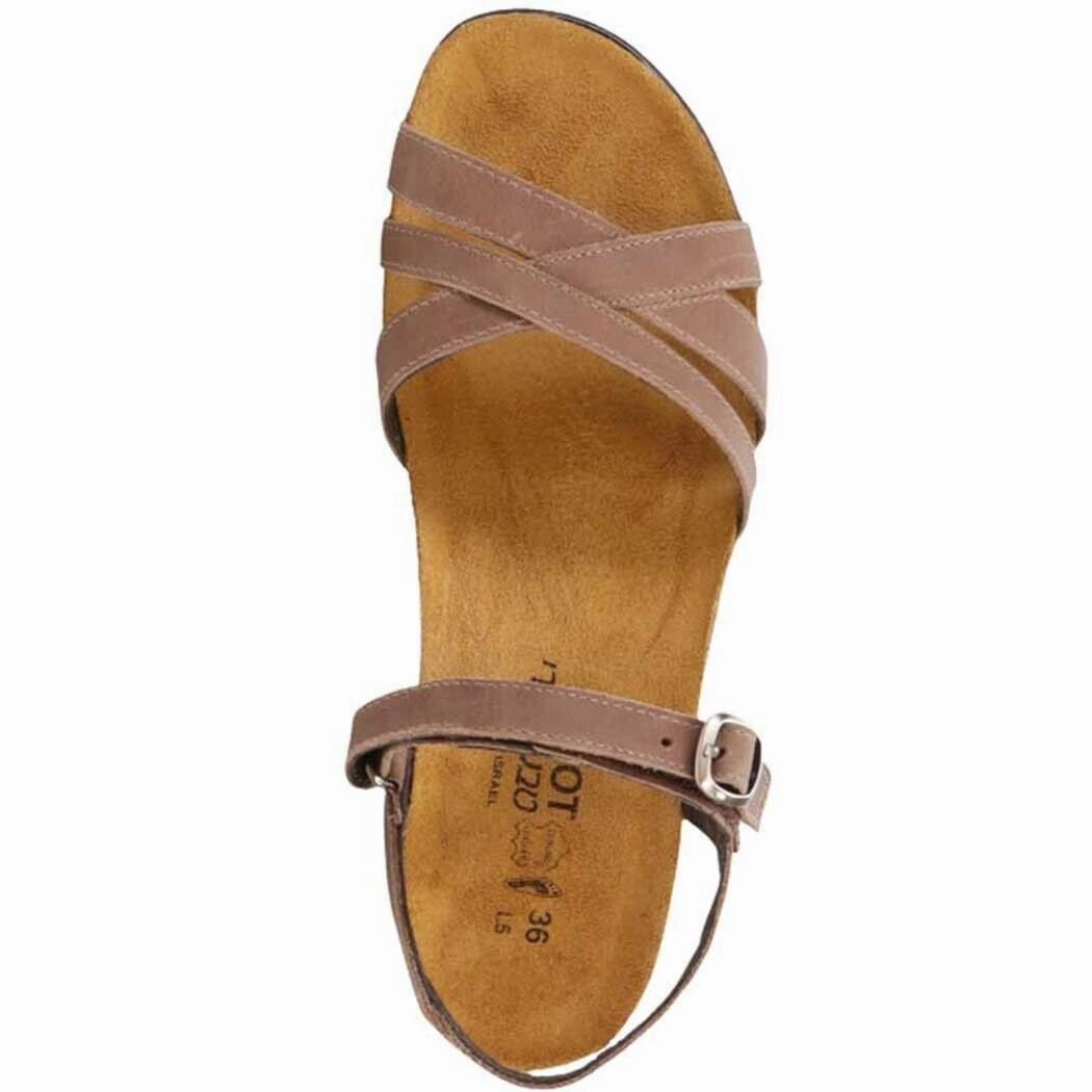 Naot Patricia 7411-EE6 Strappy Women's 10 Oily Bark Nubuck Slip On Sandal FZP133 (Brown,10)