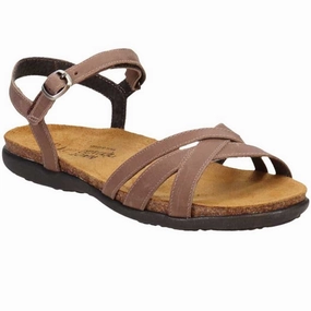 Naot Patricia 7411-EE6 Strappy Women's 10 Oily Bark Nubuck Slip On Sandal FZP133 (Brown,10)