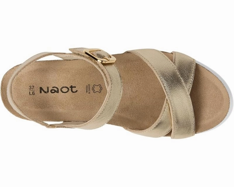 Naot Women's Throne - Gold Radiant Leather