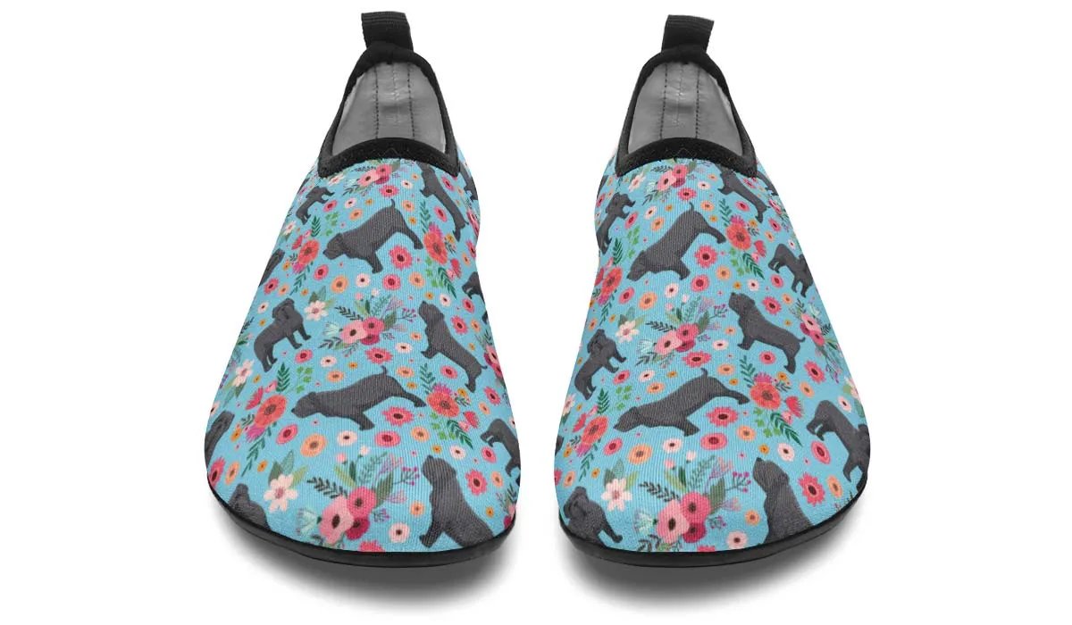 Neapolitan Mastiff Flower Aqua Barefoot Shoes