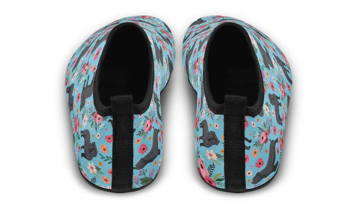 Neapolitan Mastiff Flower Aqua Barefoot Shoes
