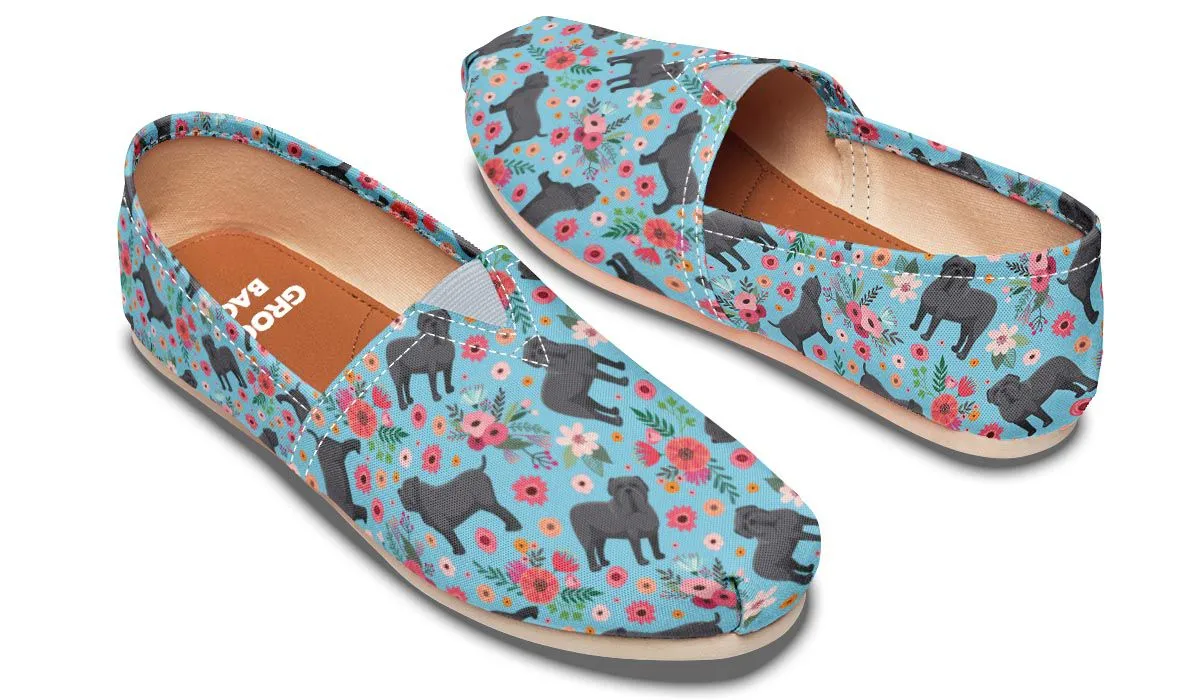 Neapolitan Mastiff Flower Causal Shoes