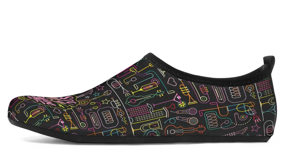 Neon Music Aqua Barefoot Shoes