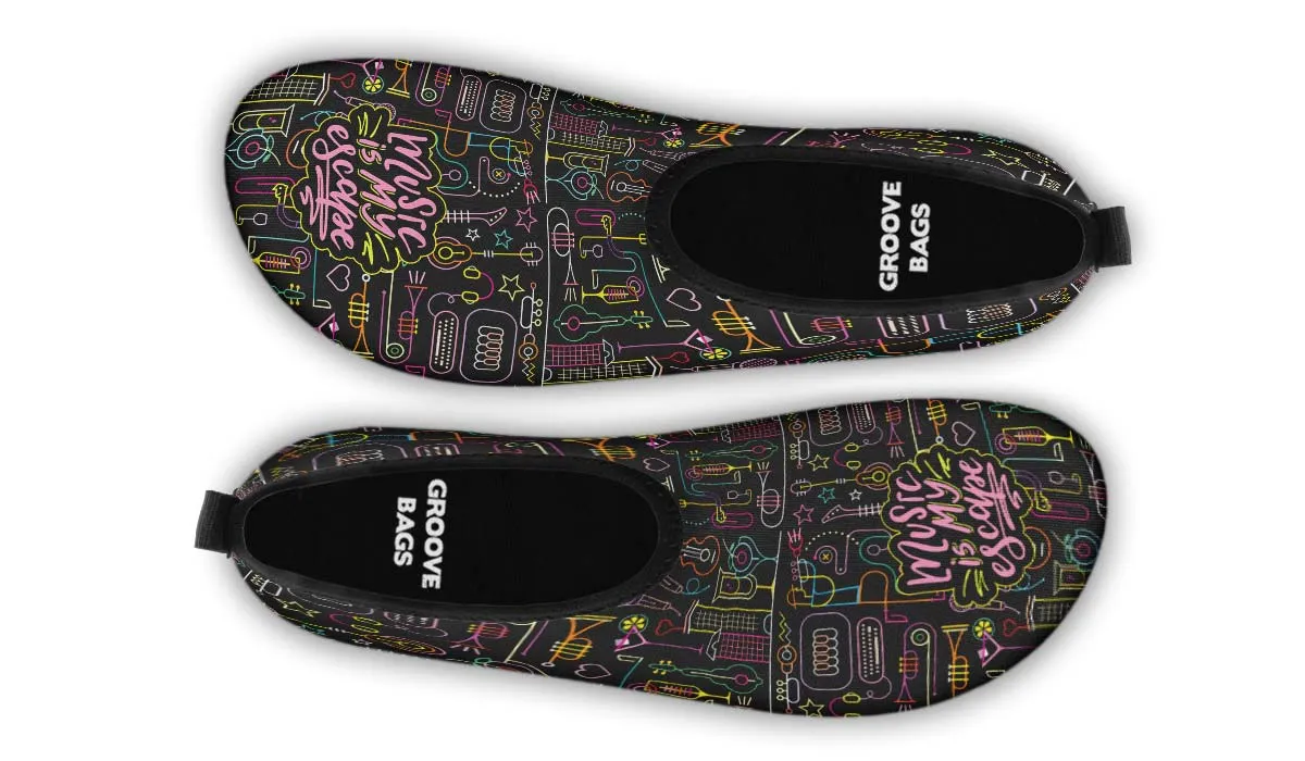 Neon Music Aqua Barefoot Shoes