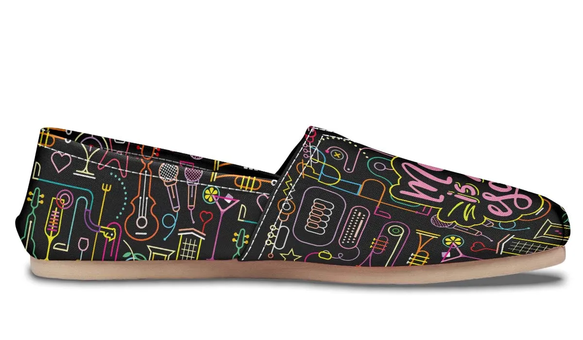 Neon Music Casual Shoes