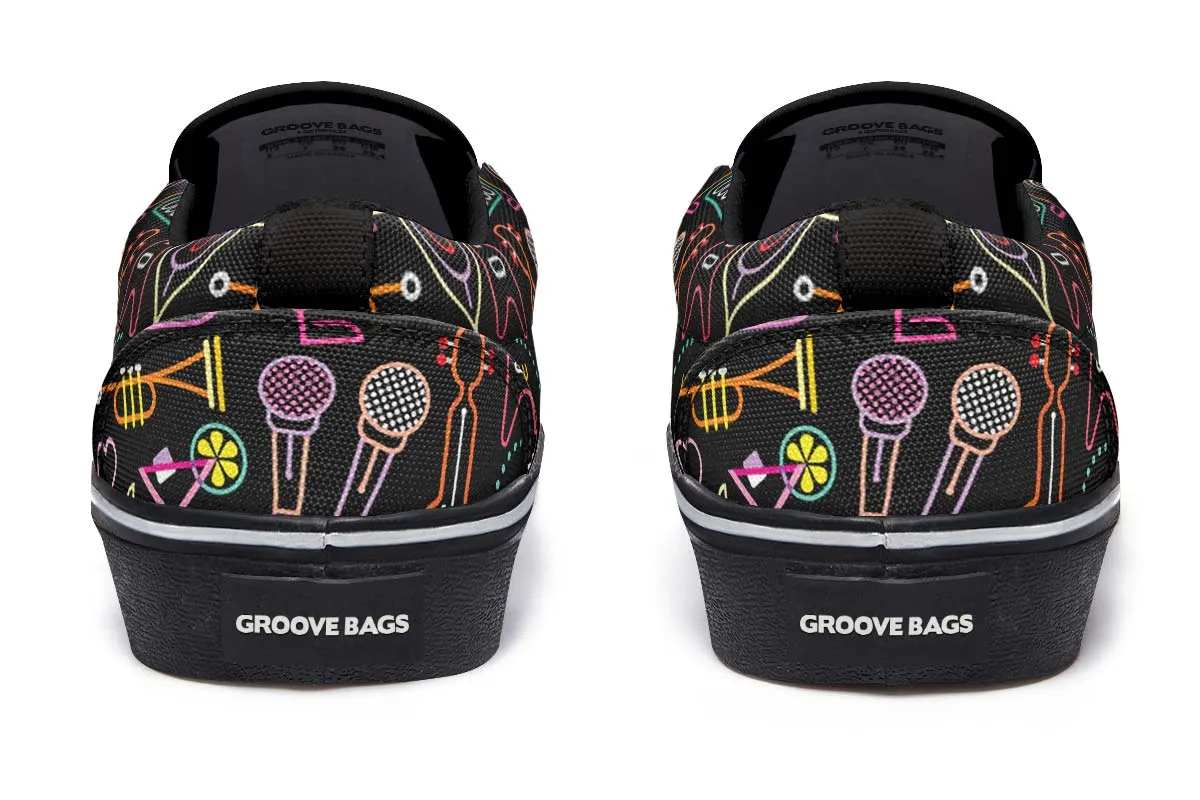 Neon Music Slip-On Shoes