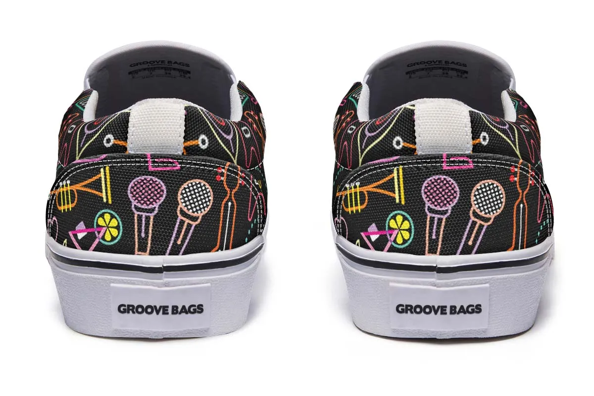 Neon Music Slip-On Shoes