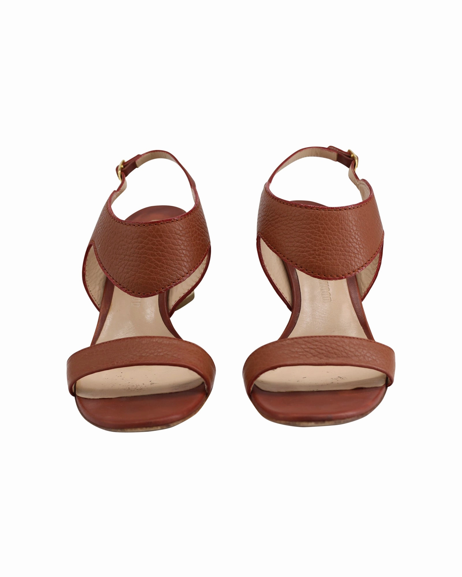 Nicholas Kirkwood Leda Block-Heel Sandals in Brown Leather