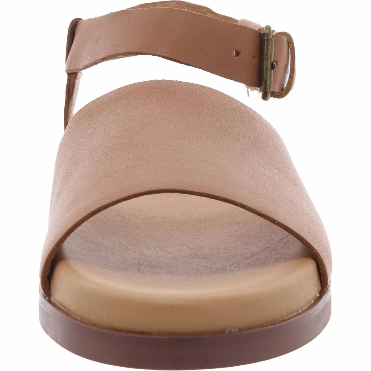 OPEN TOE ANKLE STRAP SANDAL Womens Cushioned Footbed Leather Strappy Sandals