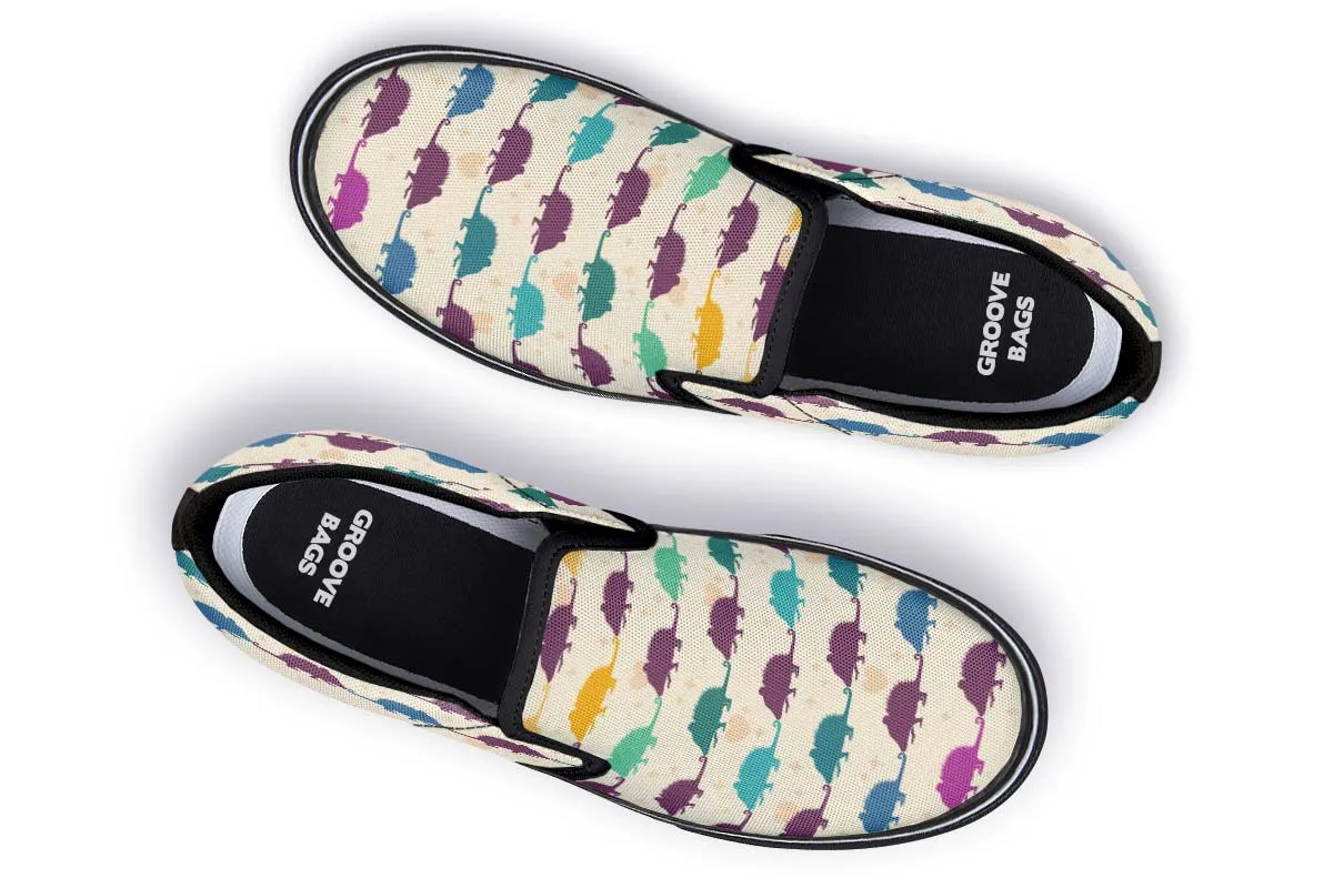 Opossum Pattern Slip-On Shoes