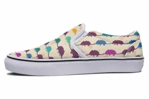 Opossum Pattern Slip-On Shoes